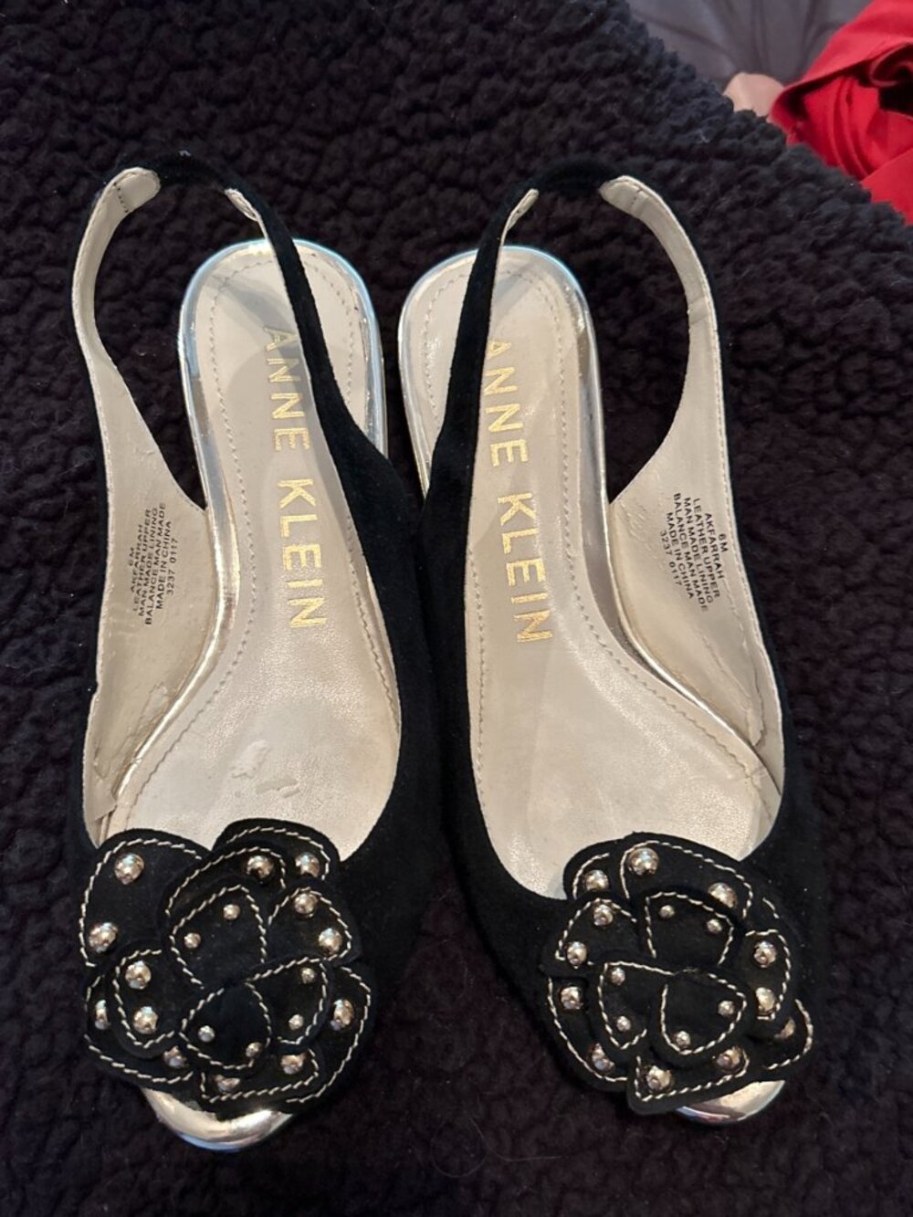 ANNE KLINE   SUADE   BLACK  SHOES